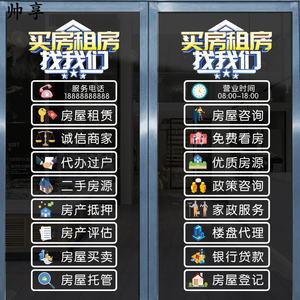 玻璃门贴纸的艺术 房产中介如何用视觉吸引客户